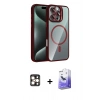 MARSİLYAN™- iPhone 16 Pro Max Kılıf Yadigar Asil Koleksiyonu - Siyah Bilvis 5in1 5D Magic Hayalet Cam Ekran Koruyucu + PVD Metal Kamera Lens - GD