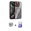 MARSİLYAN™- iPhone 16 Pro Max Kılıf Yadigar Asil Koleksiyonu - Siyah Bilvis 5in1 5D Magic Hayalet Cam Ekran Koruyucu + Pers Alüminyum Kamera Lens - GI