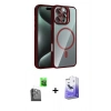 MARSİLYAN™- iPhone 16 Pro Max Kılıf Yadigar Asil Koleksiyonu - Siyah Bilvis 5in1 5D Magic Hayalet Cam Ekran Koruyucu + Siyah Raze Metal Kamera Lens