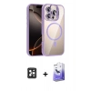 MARSİLYAN™- iPhone 16 Pro Max Kılıf Yadigar Asil Koleksiyonu - Siyah Bilvis 5in1 5D Magic Hayalet Cam Ekran Koruyucu + PVD Metal Kamera Lens - SH