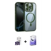 MARSİLYAN™- iPhone 16 Pro Max Kılıf Yadigar Asil Koleksiyonu - Siyah Bilvis 5in1 5D Magic Hayalet Cam Ekran Koruyucu + Bilvis Titan Kamera Lens - TMGI