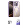 MARSİLYAN™- iPhone 16 Pro Max Kılıf Yadigar Asil Koleksiyonu - Siyah Bilvis 5in1 5D Magic Hayalet Cam Ekran Koruyucu + Pers Alüminyum Kamera Lens - GS