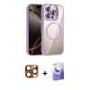 MARSİLYAN™- iPhone 16 Pro Max Kılıf Yadigar Asil Koleksiyonu - Siyah Bilvis 5in1 5D Magic Hayalet Cam Ekran Koruyucu + Pers Alüminyum Kamera Lens - CLTM
