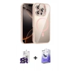 MARSİLYAN™- iPhone 16 Pro Max Kılıf Yadigar Asil Koleksiyonu - Siyah Bilvis 5in1 5D Magic Hayalet Cam Ekran Koruyucu + Bilvis Titan Kamera Lens - SH
