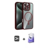 MARSİLYAN™- iPhone 16 Pro Max Kılıf Yadigar Asil Koleksiyonu - Siyah Bilvis 5in1 5D Magic Hayalet Cam Ekran Koruyucu + PVD Metal Kamera Lens - SH