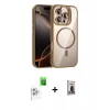 MARSİLYAN™- iPhone 16 Pro Max Kılıf Yadigar Asil Koleksiyonu - Siyah Bilvis Hayalet Cam Ekran Koruyucu + Raze Metal Kamera Lens - BZ