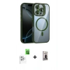 MARSİLYAN™- iPhone 16 Pro Max Kılıf Yadigar Asil Koleksiyonu - Siyah Bilvis Hayalet Cam Ekran Koruyucu + Raze Metal Kamera Lens - BZ