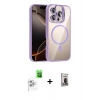 MARSİLYAN™- iPhone 16 Pro Max Kılıf Yadigar Asil Koleksiyonu - Siyah Bilvis Hayalet Cam Ekran Koruyucu + Raze Metal Kamera Lens - BZ
