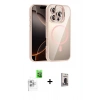 MARSİLYAN™- iPhone 16 Pro Max Kılıf Yadigar Asil Koleksiyonu - Siyah Bilvis Hayalet Cam Ekran Koruyucu + Raze Metal Kamera Lens - BZ