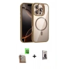 MARSİLYAN™- iPhone 16 Pro Max Kılıf Yadigar Asil Koleksiyonu - Siyah Bilvis Hayalet Cam Ekran Koruyucu + Raze Metal Kamera Lens - CLTM