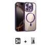 MARSİLYAN™- iPhone 16 Pro Max Kılıf Yadigar Asil Koleksiyonu - Siyah Bilvis Hayalet Cam Ekran Koruyucu + PVD Metal Kamera Lens - GD