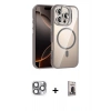 MARSİLYAN™- iPhone 16 Pro Max Kılıf Yadigar Asil Koleksiyonu - Siyah Bilvis Hayalet Cam Ekran Koruyucu + Pers Alüminyum Kamera Lens - GI