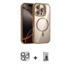 MARSİLYAN™- iPhone 16 Pro Max Kılıf Yadigar Asil Koleksiyonu - Siyah Bilvis Hayalet Cam Ekran Koruyucu + Pers Alüminyum Kamera Lens - GI