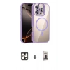 MARSİLYAN™- iPhone 16 Pro Max Kılıf Yadigar Asil Koleksiyonu - Siyah Bilvis Hayalet Cam Ekran Koruyucu + PVD Metal Kamera Lens - GD