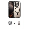 MARSİLYAN™- iPhone 16 Pro Max Kılıf Yadigar Asil Koleksiyonu - Siyah Bilvis Hayalet Cam Ekran Koruyucu + Pers Alüminyum Kamera Lens - GI