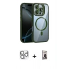 MARSİLYAN™- iPhone 16 Pro Max Kılıf Yadigar Asil Koleksiyonu - Siyah Bilvis Hayalet Cam Ekran Koruyucu + Pers Alüminyum Kamera Lens - GS