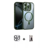 MARSİLYAN™- iPhone 16 Pro Max Kılıf Yadigar Asil Koleksiyonu - Siyah Bilvis Hayalet Cam Ekran Koruyucu + Pers Alüminyum Kamera Lens - GI