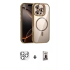 MARSİLYAN™- iPhone 16 Pro Max Kılıf Yadigar Asil Koleksiyonu - Siyah Bilvis Hayalet Cam Ekran Koruyucu + Pers Alüminyum Kamera Lens - GS