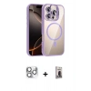 MARSİLYAN™- iPhone 16 Pro Max Kılıf Yadigar Asil Koleksiyonu - Siyah Bilvis Hayalet Cam Ekran Koruyucu + Pers Alüminyum Kamera Lens - GS