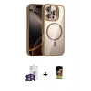 MARSİLYAN™- iPhone 16 Pro Max Kılıf Yadigar Asil Koleksiyonu - Siyah Buffer Cam Ekran Koruyucu + Bilvis Titan Kamera Lens - GS