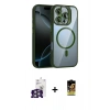 MARSİLYAN™- iPhone 16 Pro Max Kılıf Yadigar Asil Koleksiyonu - Siyah Buffer Cam Ekran Koruyucu + Bilvis Titan Kamera Lens - GS