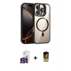 MARSİLYAN™- iPhone 16 Pro Max Kılıf Yadigar Asil Koleksiyonu - Siyah Buffer Cam Ekran Koruyucu + Bilvis Titan Kamera Lens - SH