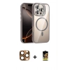 MARSİLYAN™- iPhone 16 Pro Max Kılıf Yadigar Asil Koleksiyonu - Siyah Buffer Cam Ekran Koruyucu + Pers Alüminyum Kamera Lens - CLTM
