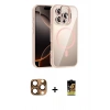 MARSİLYAN™- iPhone 16 Pro Max Kılıf Yadigar Asil Koleksiyonu - Siyah Buffer Cam Ekran Koruyucu + Pers Alüminyum Kamera Lens - CLTM