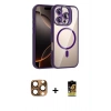 MARSİLYAN™- iPhone 16 Pro Max Kılıf Yadigar Asil Koleksiyonu - Siyah Buffer Cam Ekran Koruyucu + Pers Alüminyum Kamera Lens - CLTM