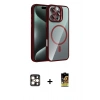 MARSİLYAN™- iPhone 16 Pro Max Kılıf Yadigar Asil Koleksiyonu - Siyah Buffer Cam Ekran Koruyucu + PVD Metal Kamera Lens - GD