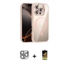 MARSİLYAN™- iPhone 16 Pro Max Kılıf Yadigar Asil Koleksiyonu - Siyah Buffer Cam Ekran Koruyucu + Pers Alüminyum Kamera Lens - GI