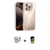 MARSİLYAN™- iPhone 16 Pro Max Kılıf Yadigar Asil Koleksiyonu - Siyah Buffer Cam Ekran Koruyucu + Pers Alüminyum Kamera Lens - GS