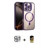 MARSİLYAN™- iPhone 16 Pro Max Kılıf Yadigar Asil Koleksiyonu - Siyah Buffer Cam Ekran Koruyucu + Pers Alüminyum Kamera Lens - GI