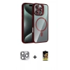 MARSİLYAN™- iPhone 16 Pro Max Kılıf Yadigar Asil Koleksiyonu - Siyah Buffer Cam Ekran Koruyucu + Pers Alüminyum Kamera Lens - GI