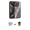 MARSİLYAN™- iPhone 16 Pro Max Kılıf Yadigar Asil Koleksiyonu - Siyah Buffer Cam Ekran Koruyucu + Pers Alüminyum Kamera Lens - GS