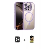 MARSİLYAN™- iPhone 16 Pro Max Kılıf Yadigar Asil Koleksiyonu - Siyah Buffer Cam Ekran Koruyucu + PVD Metal Kamera Lens - SH
