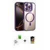 MARSİLYAN™- iPhone 16 Pro Max Kılıf Yadigar Asil Koleksiyonu - Siyah Buffer Cam Ekran Koruyucu + Raze Metal Kamera Lens - BZ