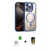 MARSİLYAN™- iPhone 16 Pro Max Kılıf Yadigar Asil Koleksiyonu - Siyah Buffer Cam Ekran Koruyucu + Raze Metal Kamera Lens - BZ