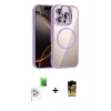 MARSİLYAN™- iPhone 16 Pro Max Kılıf Yadigar Asil Koleksiyonu - Siyah Buffer Cam Ekran Koruyucu + Raze Metal Kamera Lens - BZ