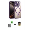 MARSİLYAN™- iPhone 16 Pro Max Kılıf Yadigar Asil Koleksiyonu - Siyah Buffer Cam Ekran Koruyucu + Raze Metal Kamera Lens - SH
