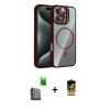 MARSİLYAN™- iPhone 16 Pro Max Kılıf Yadigar Asil Koleksiyonu - Siyah Buffer Cam Ekran Koruyucu + Raze Metal Kamera Lens - SH