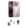 MARSİLYAN™- iPhone 16 Pro Max Kılıf Yadigar Asil Koleksiyonu - Siyah Buffer Cam Ekran Koruyucu + Raze Metal Kamera Lens - SH