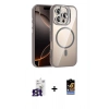 MARSİLYAN™- iPhone 16 Pro Max Kılıf Yadigar Asil Koleksiyonu - Siyah Buffer Hayalet Cam Ekran Koruyucu + Bilvis Titan Kamera Lens - TMGI