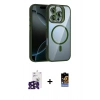 MARSİLYAN™- iPhone 16 Pro Max Kılıf Yadigar Asil Koleksiyonu - Siyah Buffer Hayalet Cam Ekran Koruyucu + Bilvis Titan Kamera Lens - SH