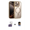 MARSİLYAN™- iPhone 16 Pro Max Kılıf Yadigar Asil Koleksiyonu - Siyah Buffer Hayalet Cam Ekran Koruyucu + Bilvis Titan Kamera Lens - GS