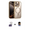 MARSİLYAN™- iPhone 16 Pro Max Kılıf Yadigar Asil Koleksiyonu - Siyah Buffer Hayalet Cam Ekran Koruyucu + Bilvis Titan Kamera Lens - TMGI