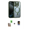MARSİLYAN™- iPhone 16 Pro Max Kılıf Yadigar Asil Koleksiyonu - Siyah Buffer Hayalet Cam Ekran Koruyucu + Raze Metal Kamera Lens - CLTM