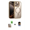 MARSİLYAN™- iPhone 16 Pro Max Kılıf Yadigar Asil Koleksiyonu - Siyah Buffer Hayalet Cam Ekran Koruyucu + Raze Metal Kamera Lens - CLTM