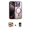 MARSİLYAN™- iPhone 16 Pro Max Kılıf Yadigar Asil Koleksiyonu - Siyah Buffer Hayalet Cam Ekran Koruyucu + Pers Alüminyum Kamera Lens - CLTM