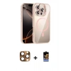 MARSİLYAN™- iPhone 16 Pro Max Kılıf Yadigar Asil Koleksiyonu - Siyah Buffer Hayalet Cam Ekran Koruyucu + Pers Alüminyum Kamera Lens - CLTM